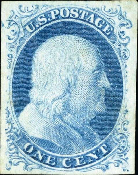 Costs of US Stamps Scott Cat. #7 - 1c 1851 Franklin. Spink Shreves Galleries, Jan 2015, Sale 150, Lot 22