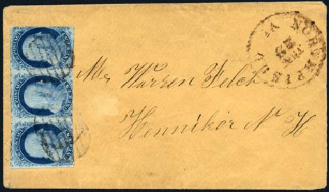Cost of US Stamps Scott Catalog # 7 - 1851 1c Franklin. Harmer-Schau Auction Galleries, Aug 2011, Sale 90, Lot 1063