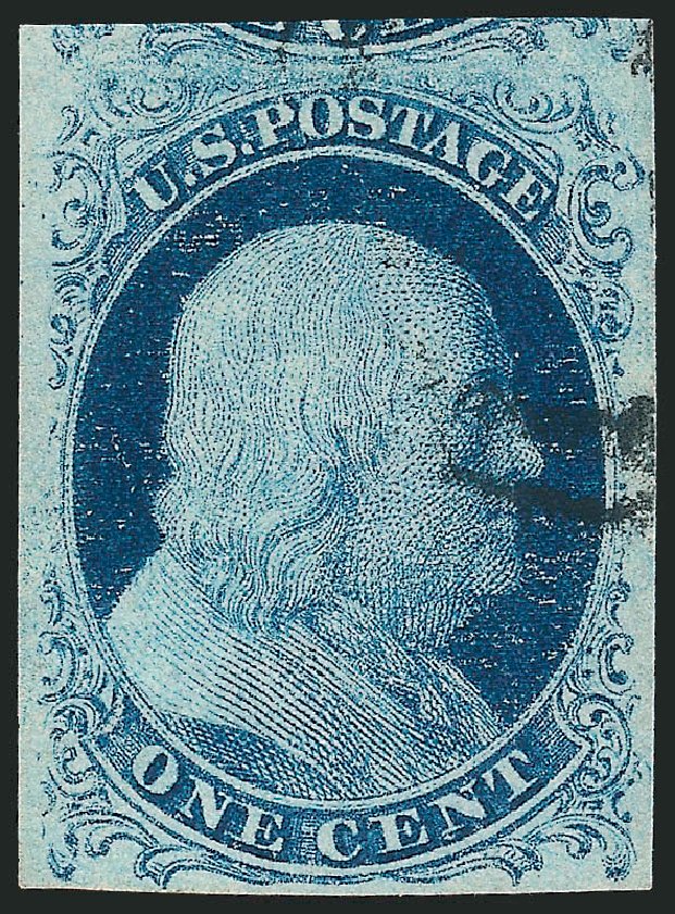 Prices of US Stamp Scott Catalogue # 7 - 1c 1851 Franklin. Robert Siegel Auction Galleries, Jul 2014, Sale 1077, Lot 43