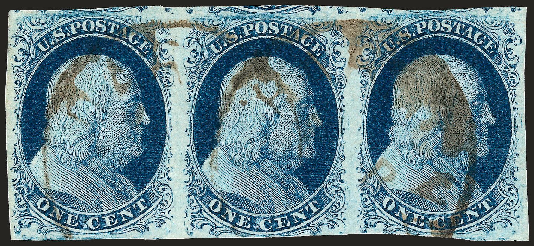 Costs of US Stamp Scott Catalog #7: 1c 1851 Franklin. Robert Siegel Auction Galleries, Oct 2008, Sale 963, Lot 153