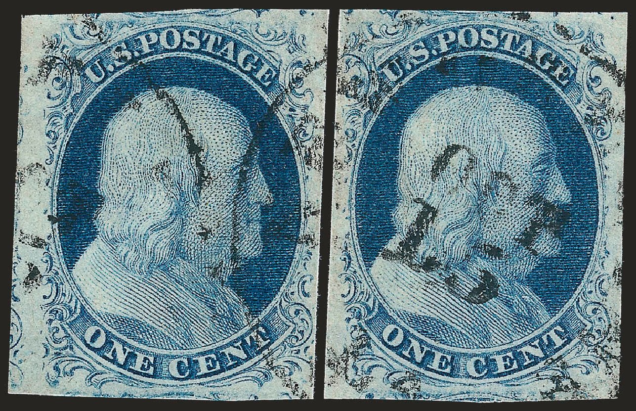 Price of US Stamp Scott Catalogue #7 - 1c 1851 Franklin. Robert Siegel Auction Galleries, Oct 2008, Sale 963, Lot 93