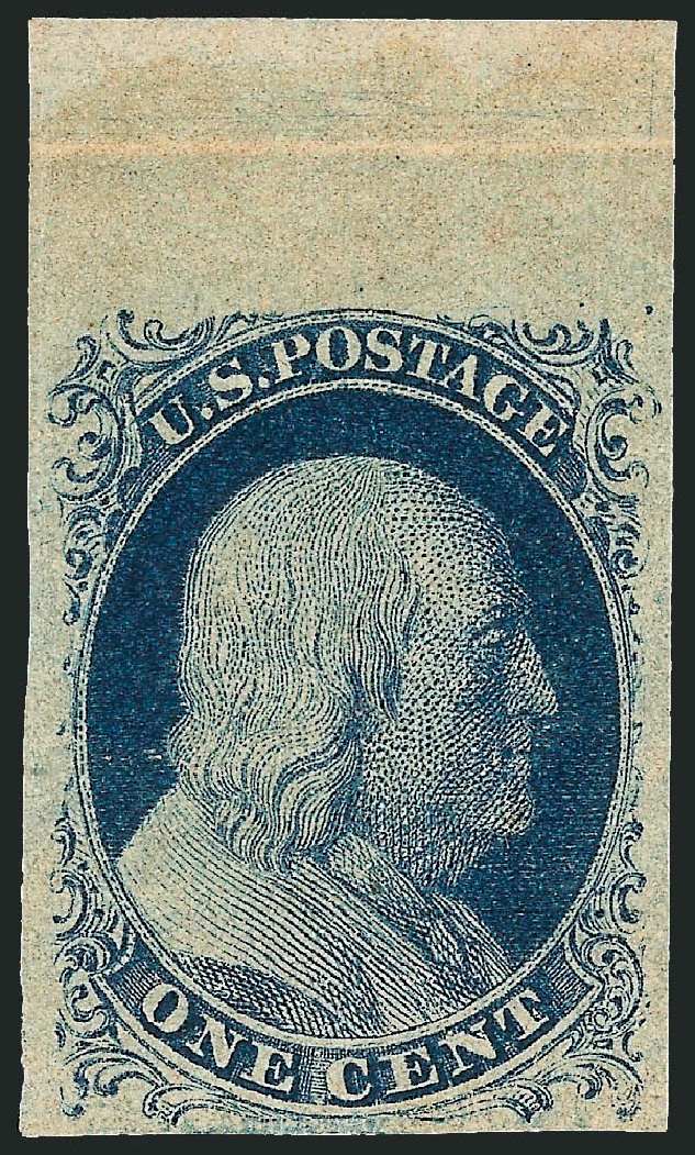 US Stamps Prices Scott Catalog # 7 - 1c 1851 Franklin. Robert Siegel Auction Galleries, Dec 2008, Sale 967, Lot 4083