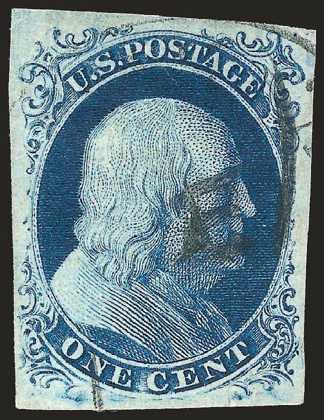Value of US Stamp Scott 7 - 1851 1c Franklin. Robert Siegel Auction Galleries, Apr 2010, Sale 984, Lot 63