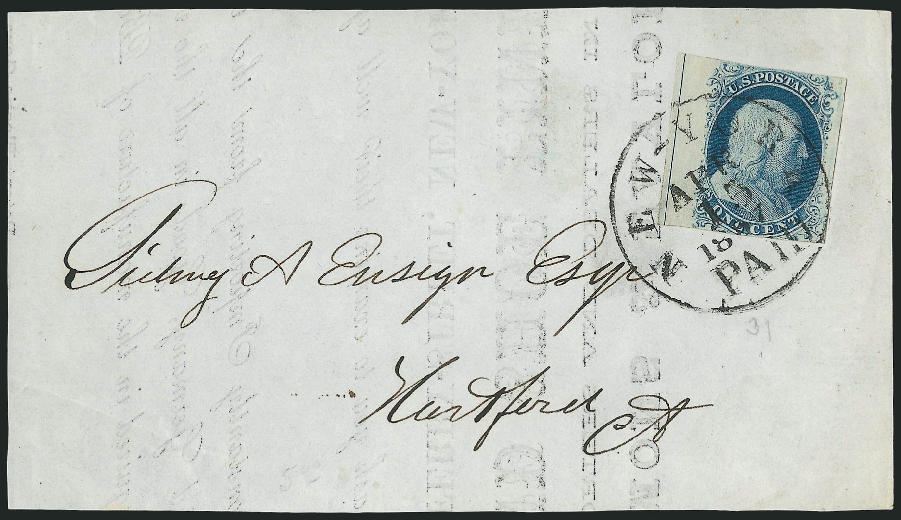 Value of US Stamps Scott Cat. 7 - 1851 1c Franklin. Robert Siegel Auction Galleries, Sep 2010, Sale 994, Lot 1003