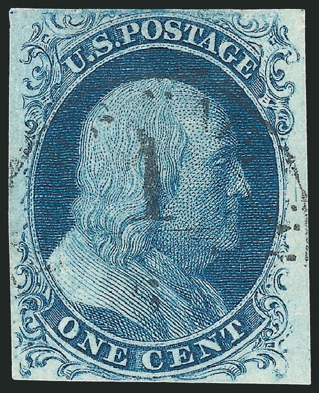 Costs of US Stamp Scott Catalog 7: 1c 1851 Franklin. Robert Siegel Auction Galleries, Sep 2010, Sale 994, Lot 1053