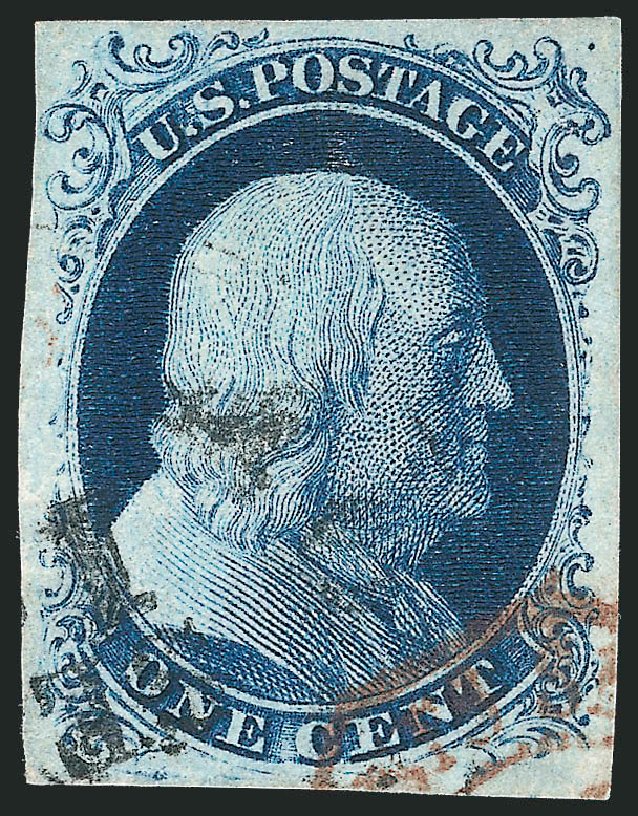 Prices of US Stamp Scott Cat. #7 - 1851 1c Franklin. Robert Siegel Auction Galleries, Sep 2010, Sale 994, Lot 1093