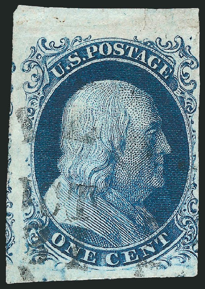 US Stamps Prices Scott Catalog 7 - 1851 1c Franklin. Robert Siegel Auction Galleries, Sep 2010, Sale 994, Lot 1103