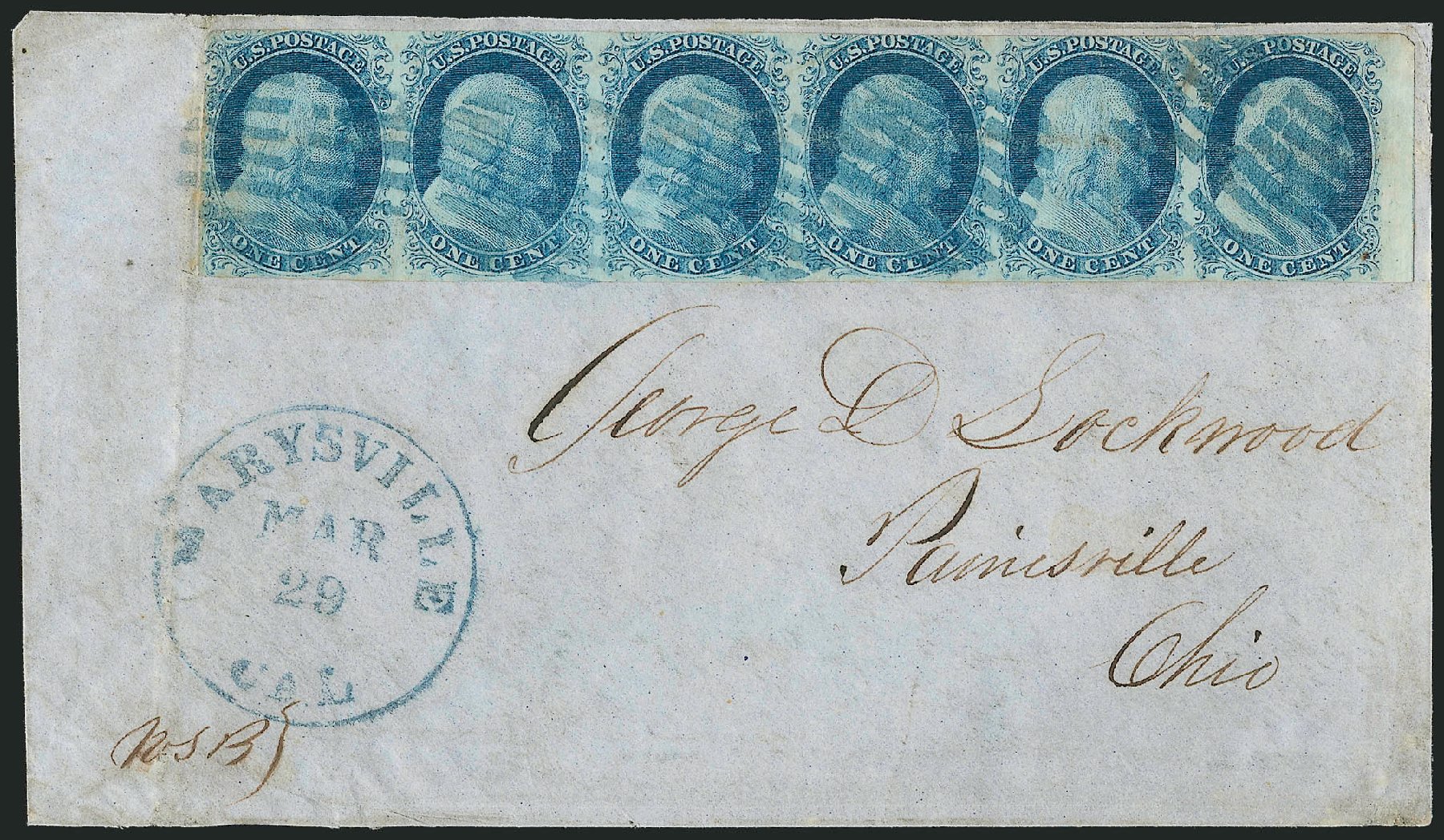 Value of US Stamp Scott Catalogue 7: 1c 1851 Franklin. Robert Siegel Auction Galleries, Sep 2010, Sale 994, Lot 663