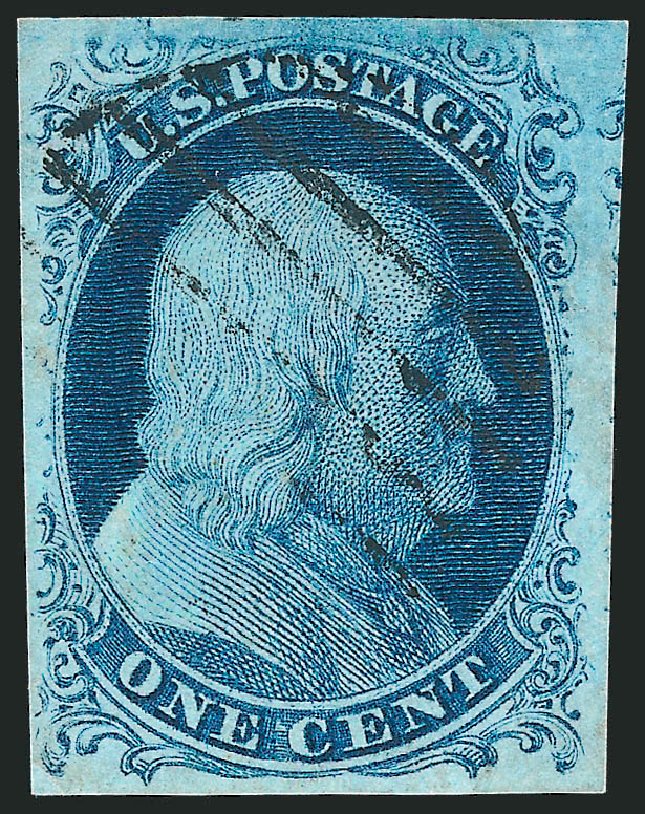 Cost of US Stamps Scott Catalogue #7: 1851 1c Franklin. Robert Siegel Auction Galleries, Sep 2010, Sale 994, Lot 683