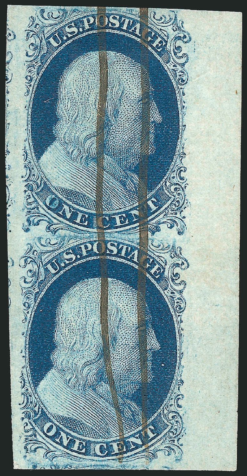 Price of US Stamps Scott Catalog # 7 - 1851 1c Franklin. Robert Siegel Auction Galleries, Sep 2010, Sale 994, Lot 913