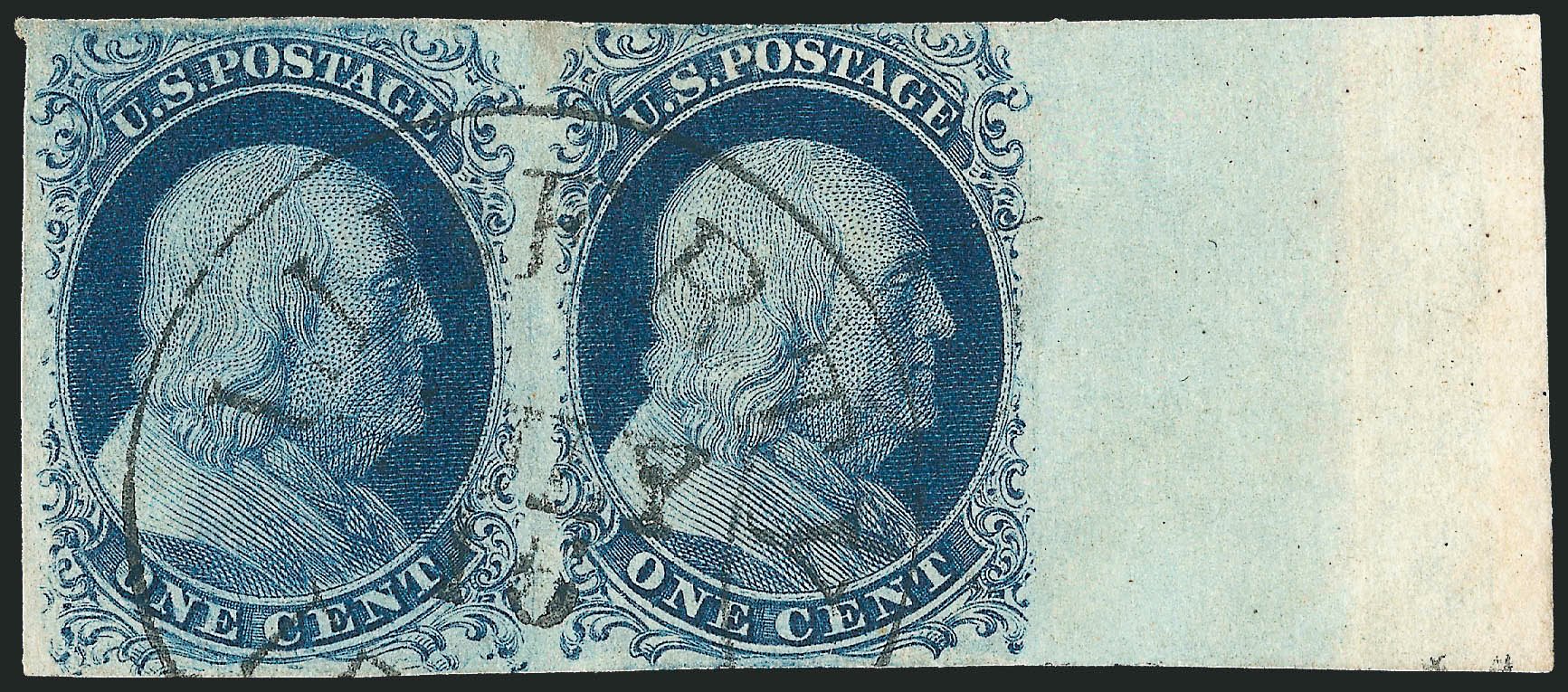 Prices of US Stamps Scott 7: 1c 1851 Franklin. Robert Siegel Auction Galleries, Sep 2010, Sale 994, Lot 933