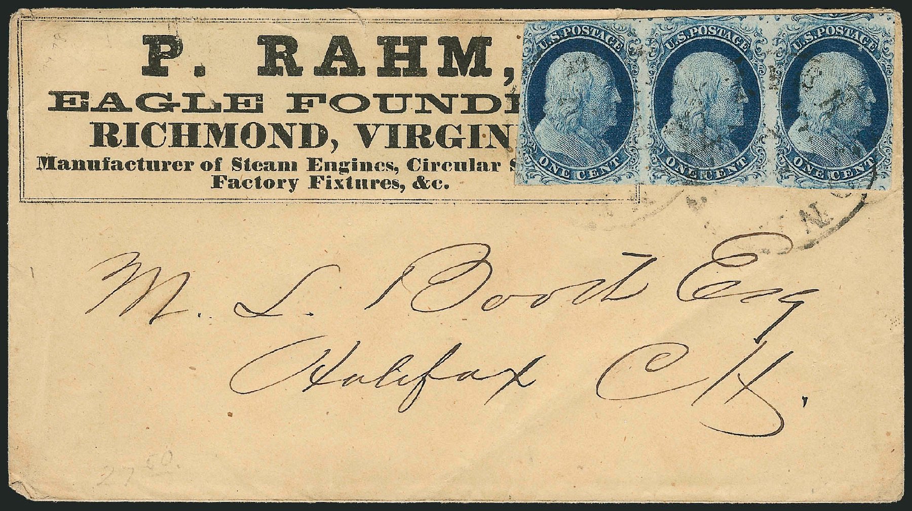 US Stamps Price Scott 7 - 1851 1c Franklin. Robert Siegel Auction Galleries, Sep 2010, Sale 994, Lot 973