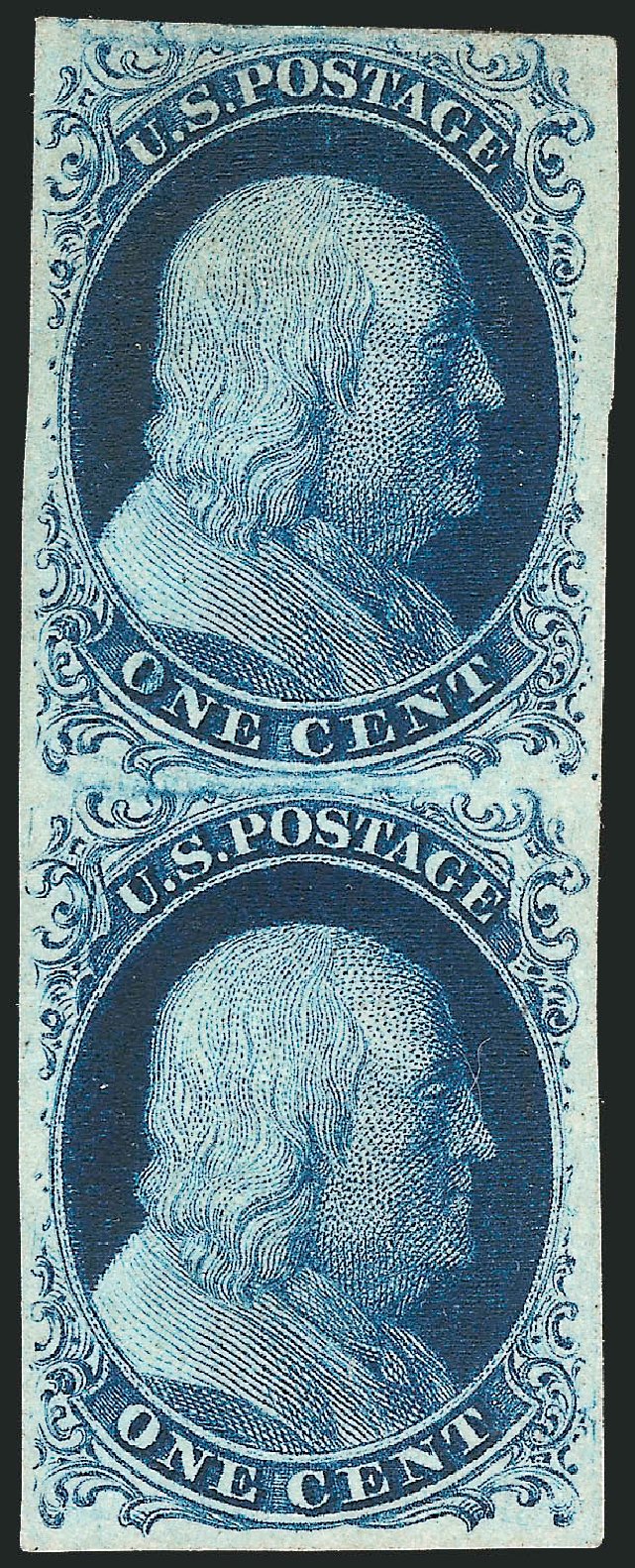 US Stamp Value Scott 7: 1851 1c Franklin. Robert Siegel Auction Galleries, Sep 2010, Sale 994, Lot 983