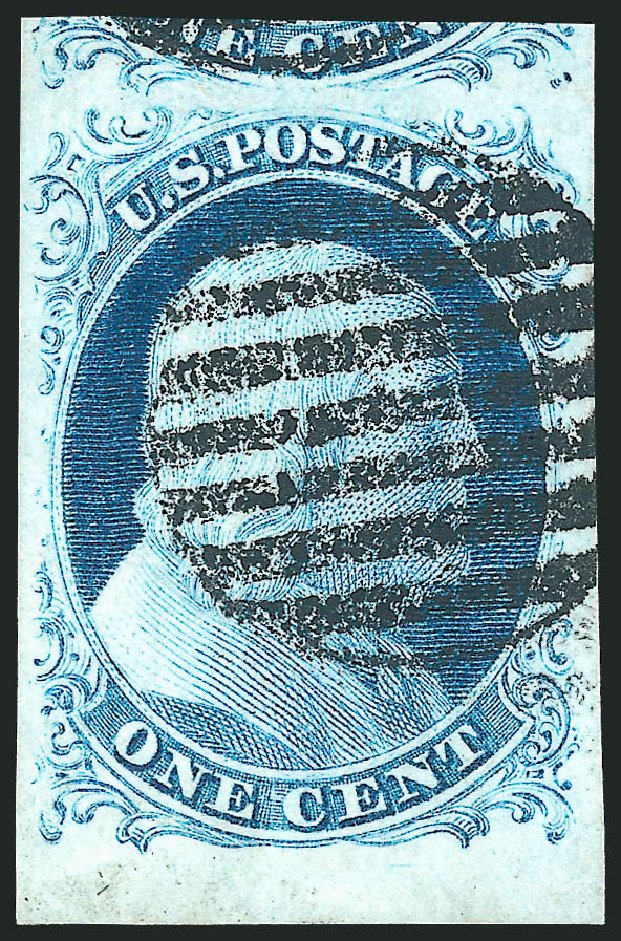 US Stamps Price Scott Catalog # 7 - 1851 1c Franklin. Robert Siegel Auction Galleries, Oct 2010, Sale 997, Lot 5123