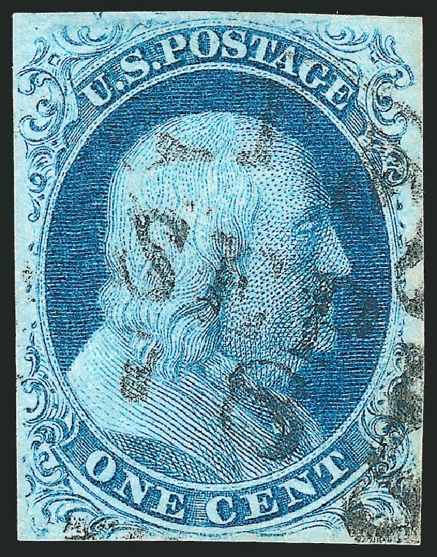 Cost of US Stamps Scott # 7: 1c 1851 Franklin. Robert Siegel Auction Galleries, Dec 2010, Sale 998, Lot 23