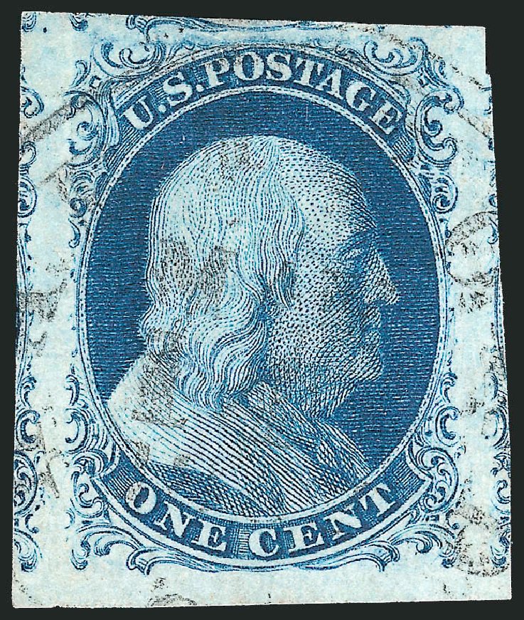 US Stamp Prices Scott Catalogue 7 - 1c 1851 Franklin. Robert Siegel Auction Galleries, Dec 2010, Sale 998, Lot 413