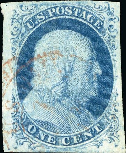 US Stamp Price Scott 7: 1c 1851 Franklin. Spink Shreves Galleries, Jan 2015, Sale 150, Lot 23
