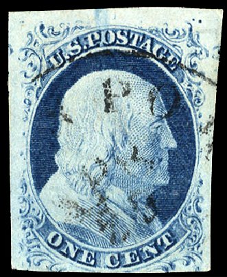 US Stamp Values Scott 7 - 1851 1c Franklin. Cherrystone Auctions, Jan 2010, Sale 201001, Lot 16