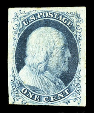 Prices of US Stamps Scott Catalog #7 - 1c 1851 Franklin. Cherrystone Auctions, Jul 2015, Sale 201507, Lot 2006