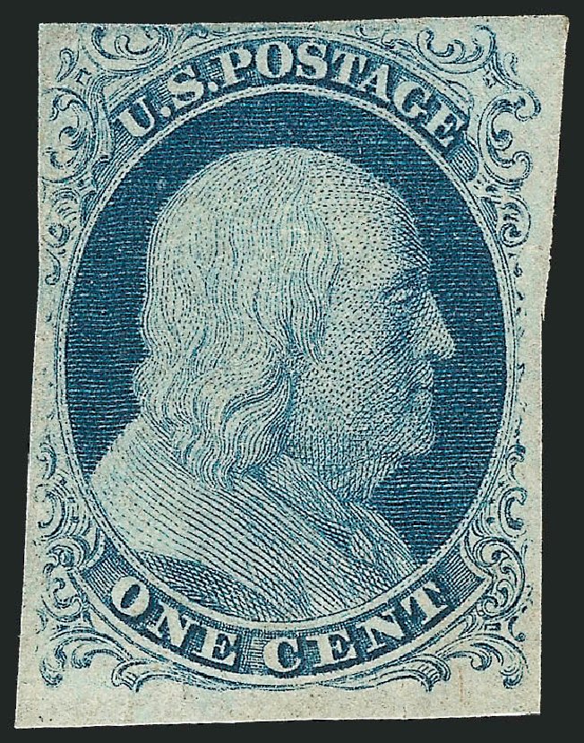 US Stamp Prices Scott Catalog 7: 1851 1c Franklin. Robert Siegel Auction Galleries, Nov 2013, Sale 1057, Lot 556