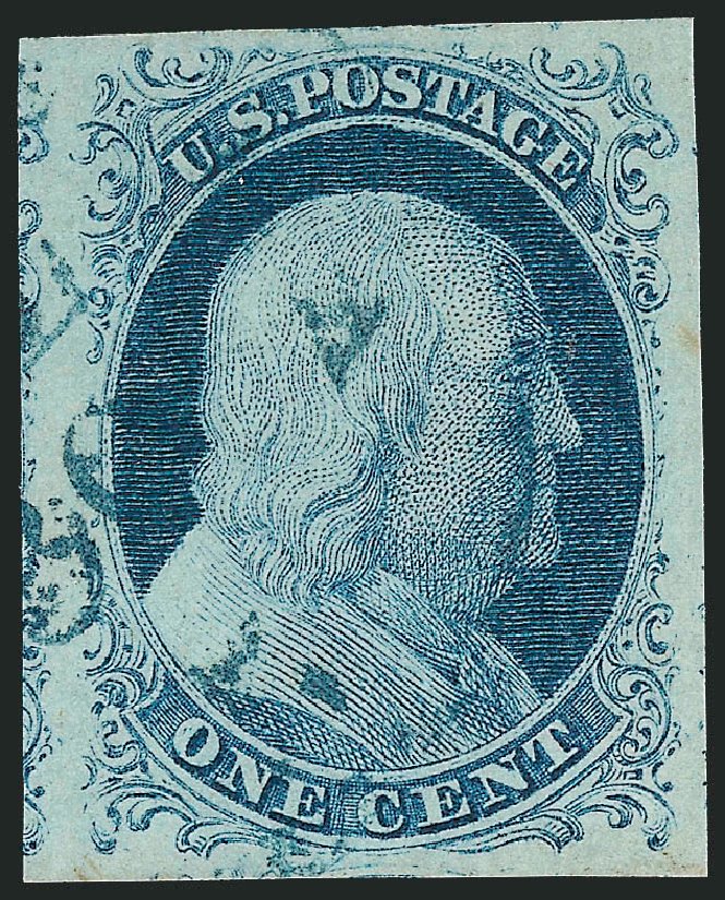 Value of US Stamps Scott # 7 - 1c 1851 Franklin. Robert Siegel Auction Galleries, Dec 2014, Sale 1090, Lot 1126
