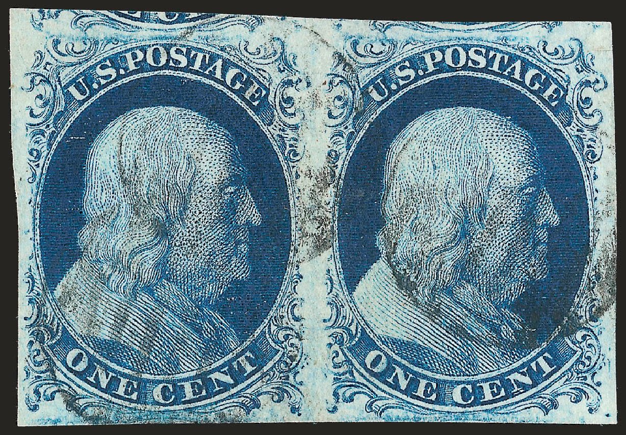 Cost of US Stamps Scott Cat. #7 - 1851 1c Franklin. Robert Siegel Auction Galleries, Sep 2009, Sale 976, Lot 1096