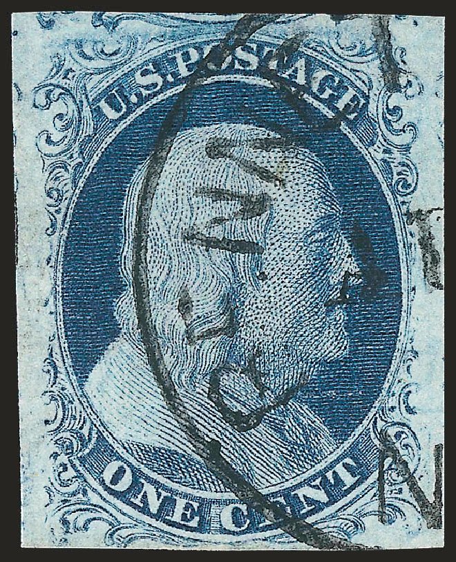 Costs of US Stamp Scott # 7 - 1c 1851 Franklin. Robert Siegel Auction Galleries, Dec 2009, Sale 982, Lot 5036