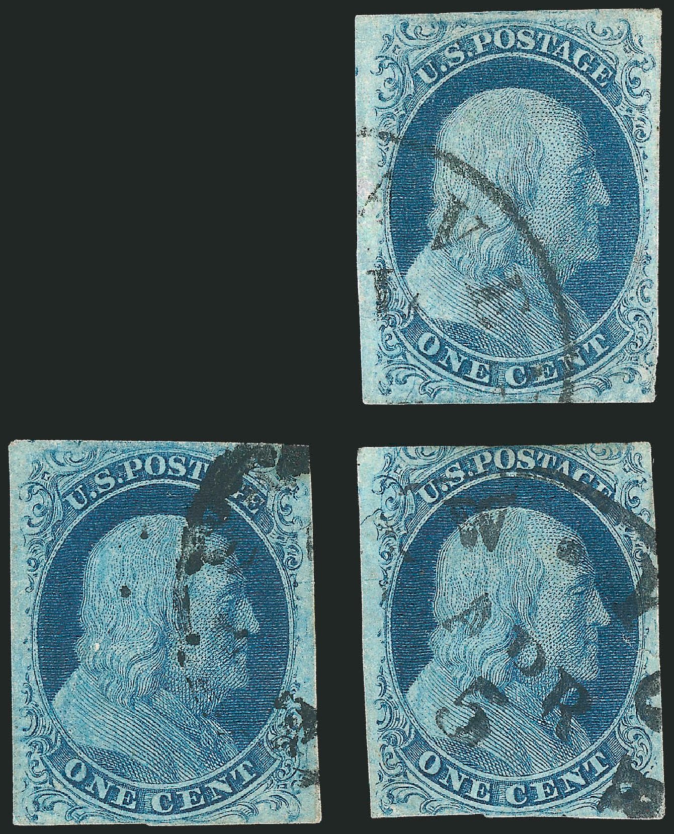 Costs of US Stamps Scott # 7: 1c 1851 Franklin. Robert Siegel Auction Galleries, Sep 2010, Sale 994, Lot 1006