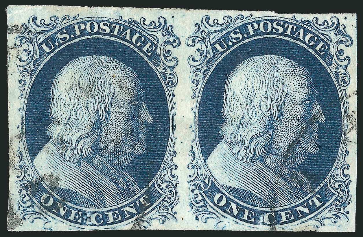 US Stamp Values Scott Catalog #7: 1c 1851 Franklin. Robert Siegel Auction Galleries, Sep 2010, Sale 994, Lot 1106