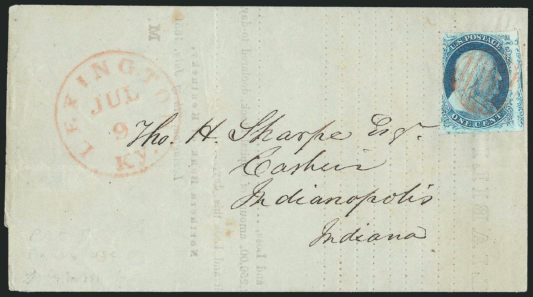 Values of US Stamp Scott Catalogue 7: 1851 1c Franklin. Robert Siegel Auction Galleries, Sep 2010, Sale 994, Lot 636