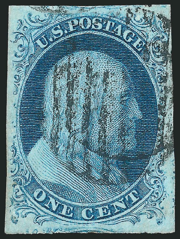 Value of US Stamp Scott Cat. #7: 1c 1851 Franklin. Robert Siegel Auction Galleries, Sep 2010, Sale 994, Lot 656