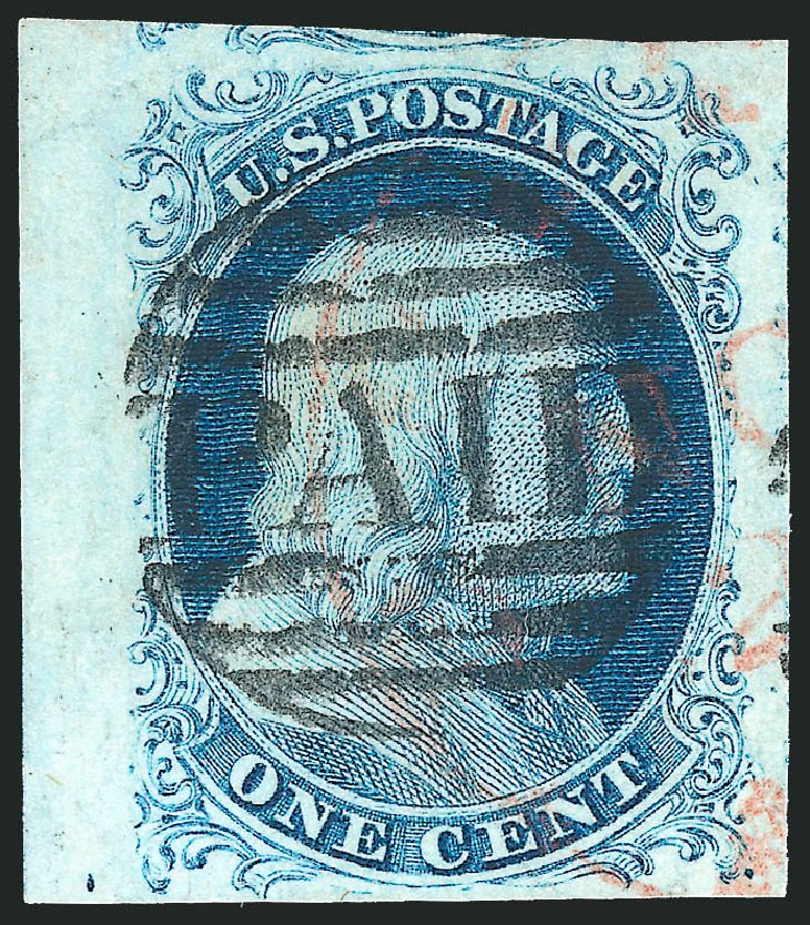 Value of US Stamp Scott Catalog 7: 1851 1c Franklin. Robert Siegel Auction Galleries, Sep 2010, Sale 994, Lot 666