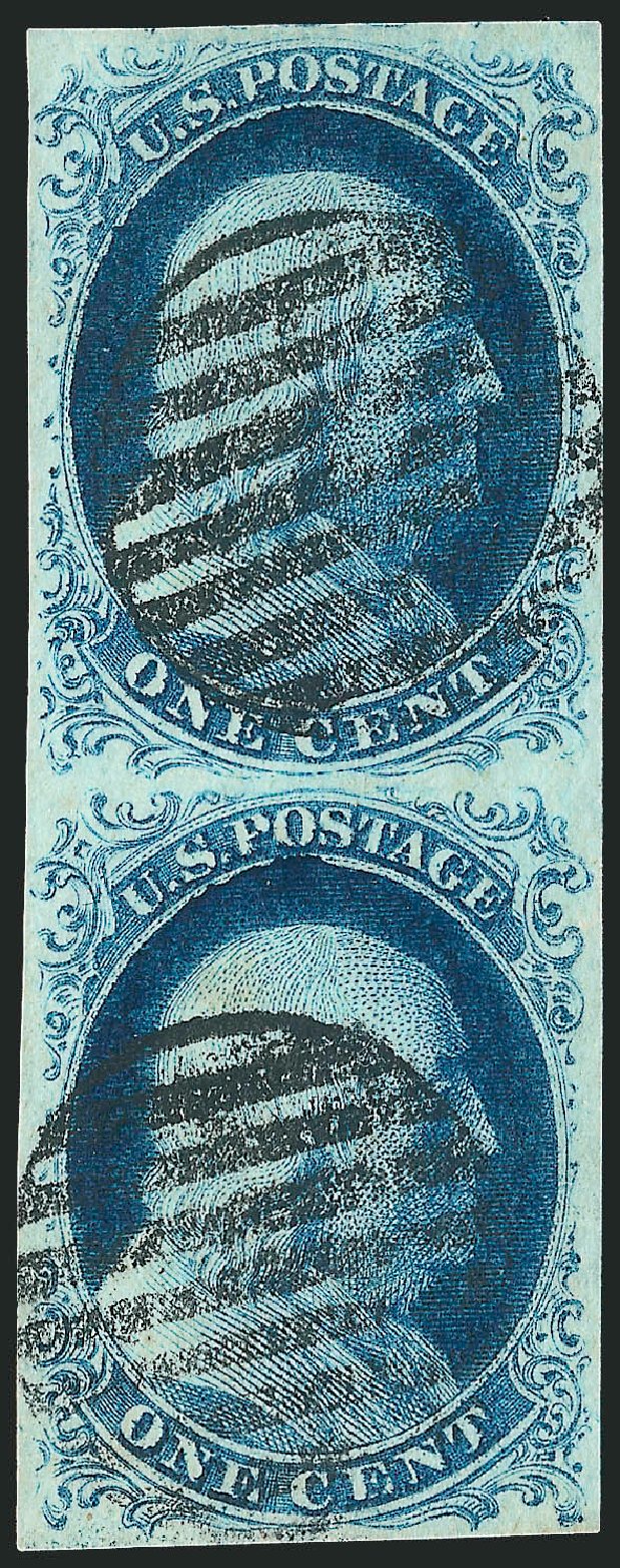 Value of US Stamps Scott Catalog 7 - 1851 1c Franklin. Robert Siegel Auction Galleries, Sep 2010, Sale 994, Lot 696