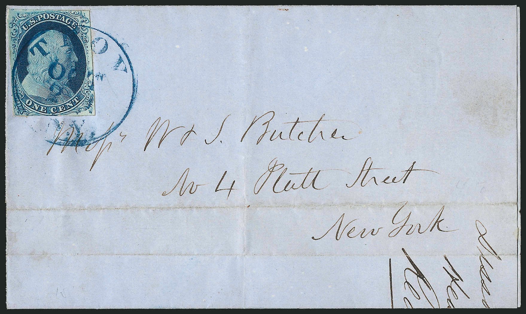 Price of US Stamp Scott Catalog 7 - 1851 1c Franklin. Robert Siegel Auction Galleries, Sep 2010, Sale 994, Lot 716