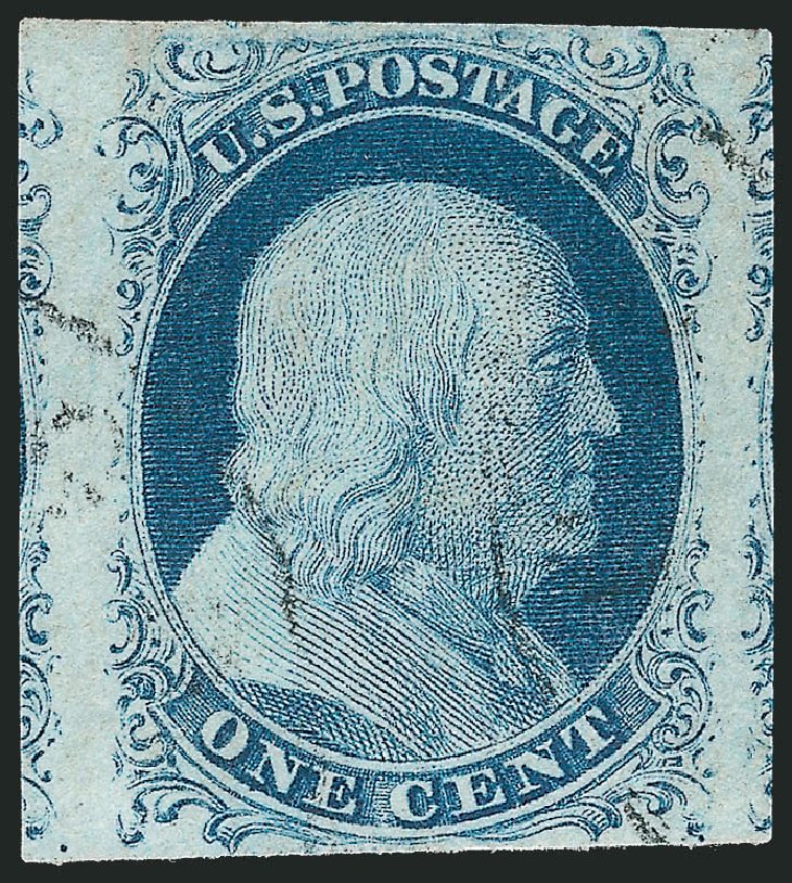 Cost of US Stamp Scott Catalog # 7 - 1851 1c Franklin. Robert Siegel Auction Galleries, Sep 2010, Sale 994, Lot 946