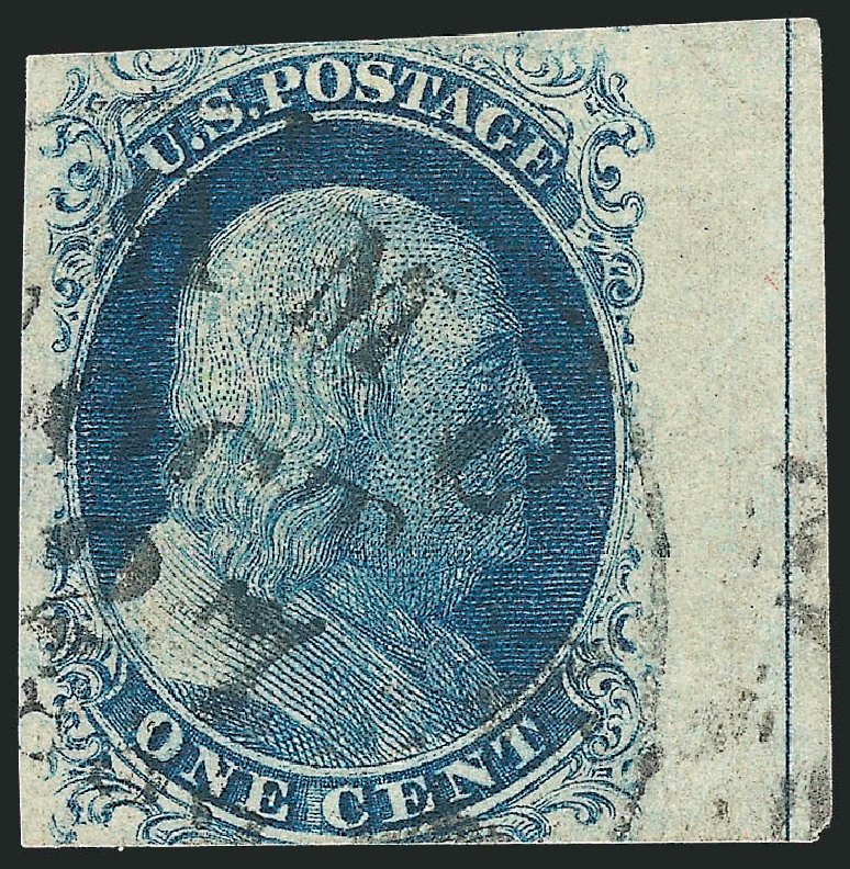 Value of US Stamps Scott 7: 1851 1c Franklin. Robert Siegel Auction Galleries, Sep 2010, Sale 994, Lot 996