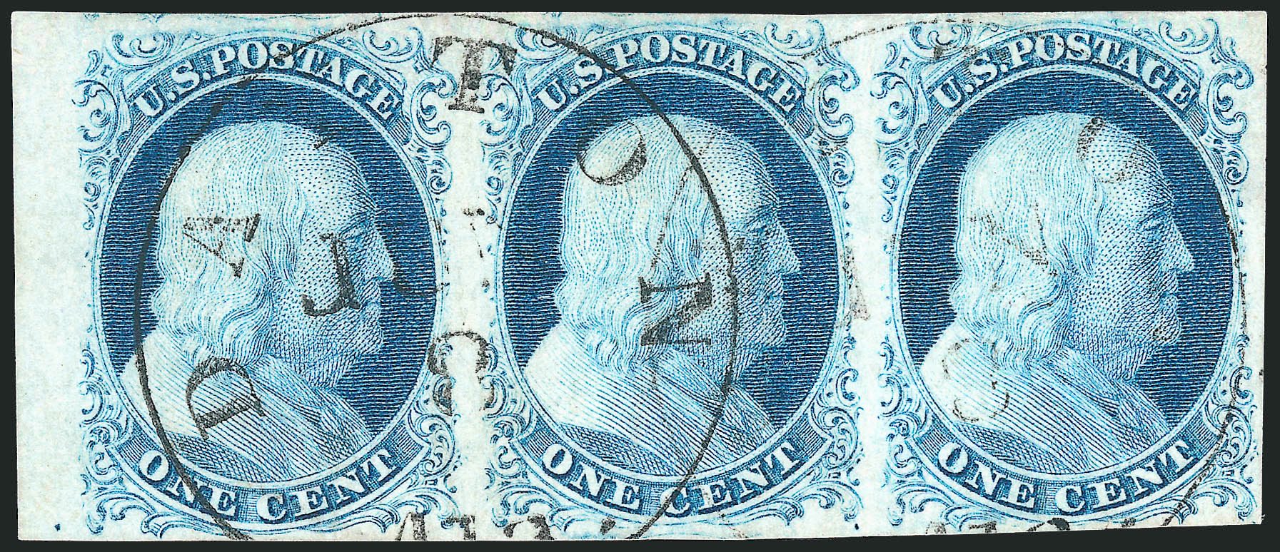 Prices of US Stamp Scott Catalogue # 7 - 1c 1851 Franklin. Robert Siegel Auction Galleries, Dec 2010, Sale 998, Lot 36