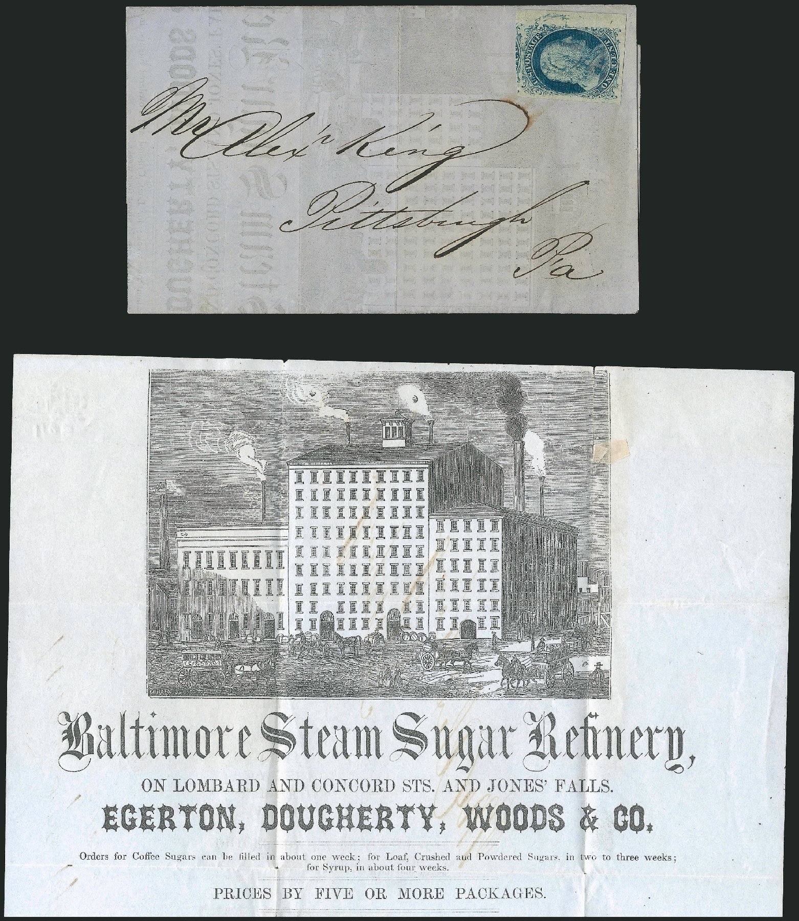 US Stamp Value Scott Catalog 7 - 1851 1c Franklin. Robert Siegel Auction Galleries, Dec 2010, Sale 998, Lot 366