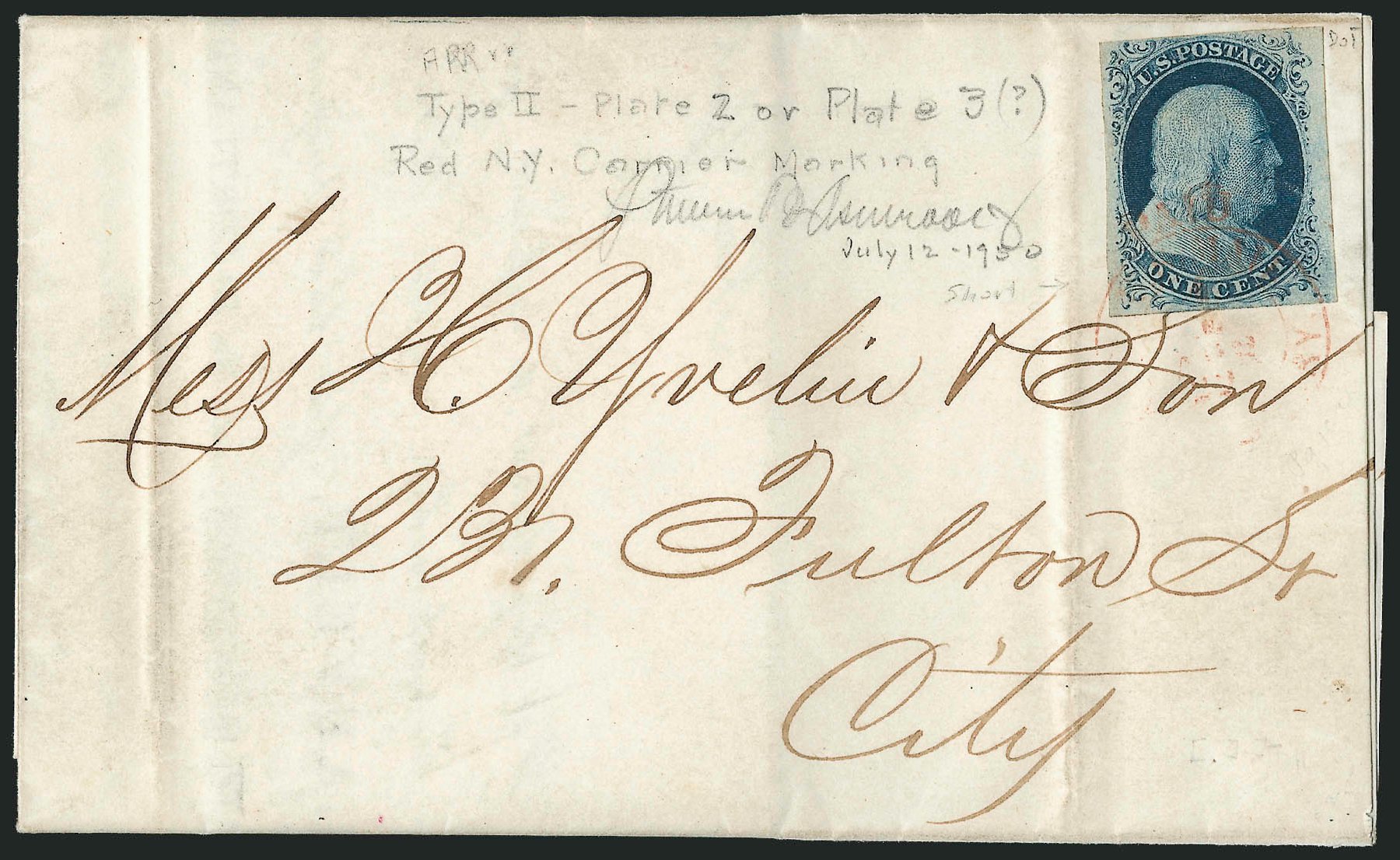 Price of US Stamp Scott 7 - 1c 1851 Franklin. Robert Siegel Auction Galleries, Dec 2010, Sale 998, Lot 376