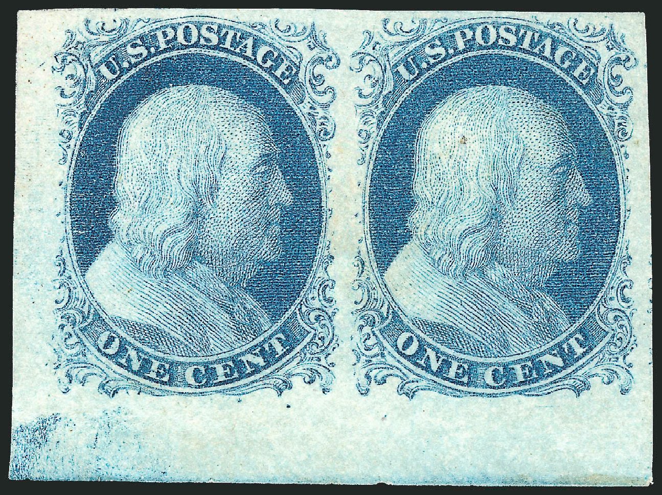 Cost of US Stamp Scott Catalogue 7: 1851 1c Franklin. Robert Siegel Auction Galleries, Dec 2010, Sale 998, Lot 6