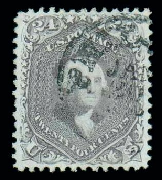 Values of US Stamp Scott 70: 24c 1861 Washington. Matthew Bennett International, Dec 2007, Sale 323, Lot 197