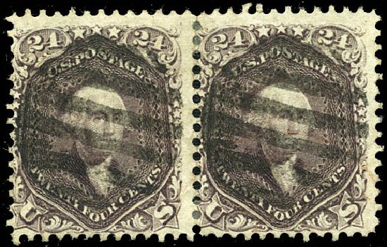 Price of US Stamp Scott Cat. #70 - 1861 24c Washington. Matthew Bennett International, Sep 2011, Sale 338, Lot 1737