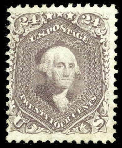 US Stamps Prices Scott Catalog # 70 - 1861 24c Washington. Matthew Bennett International, Feb 2012, Sale 340, Lot 167