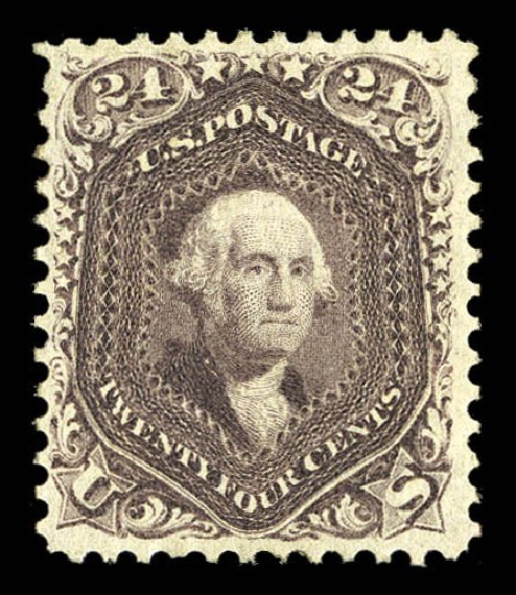 US Stamp Price Scott Catalog # 70: 24c 1861 Washington. Matthew Bennett International, Sep 2012, Sale 345, Lot 97