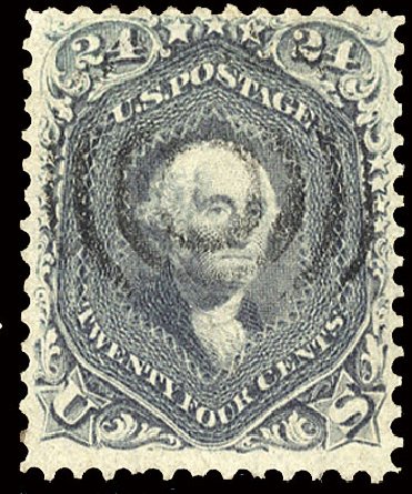 US Stamps Value Scott Catalogue 70 - 1861 24c Washington. Cherrystone Auctions, Jan 2009, Sale 200901, Lot 87