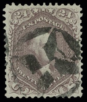 Values of US Stamp Scott Cat. 70: 24c 1861 Washington. H.R. Harmer, May 2014, Sale 3005, Lot 1087