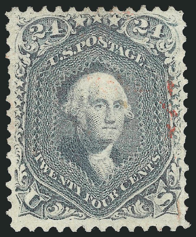 US Stamp Price Scott Cat. # 70: 24c 1861 Washington. Robert Siegel Auction Galleries, Jun 2012, Sale 1026, Lot 1217
