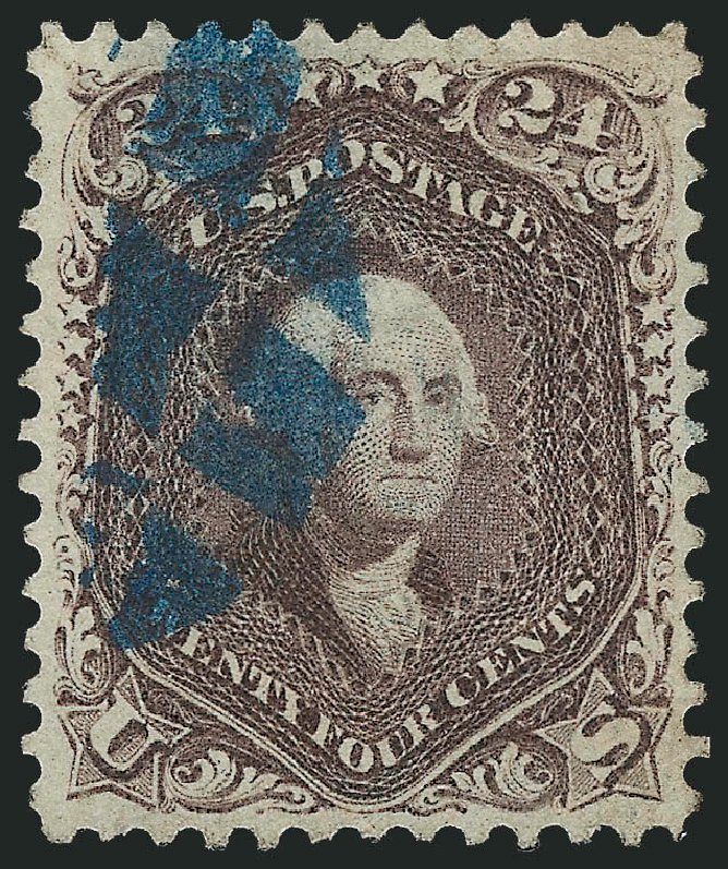 US Stamp Values Scott Cat. 70 - 24c 1861 Washington. Robert Siegel Auction Galleries, Nov 2013, Sale 1061, Lot 3477