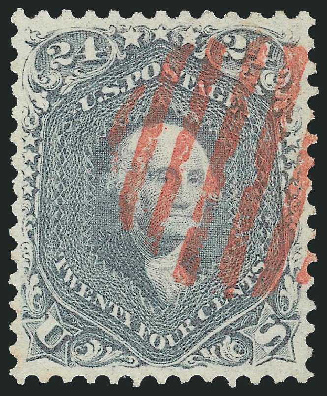 Cost of US Stamps Scott Catalogue #70 - 1861 24c Washington. Robert Siegel Auction Galleries, Dec 2013, Sale 1062, Lot 217
