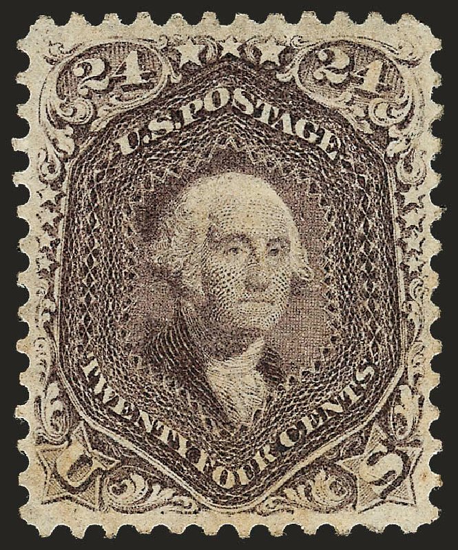 Values of US Stamp Scott Catalogue #70 - 1861 24c Washington. Robert Siegel Auction Galleries, Jan 2009, Sale 968, Lot 87